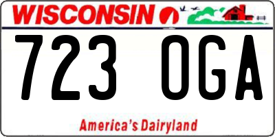 WI license plate 723OGA