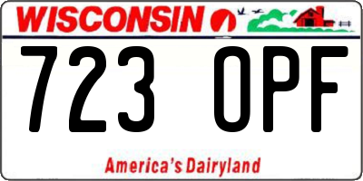 WI license plate 723OPF