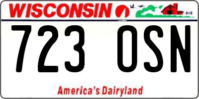 WI license plate 723OSN