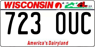WI license plate 723OUC