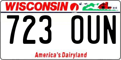 WI license plate 723OUN