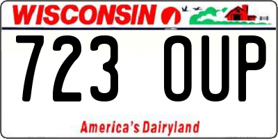 WI license plate 723OUP