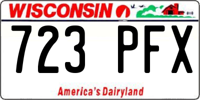 WI license plate 723PFX
