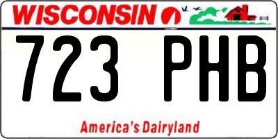 WI license plate 723PHB