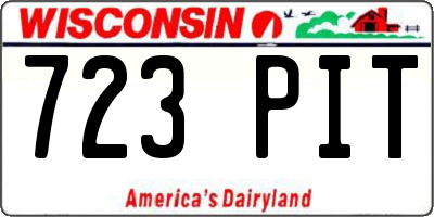 WI license plate 723PIT