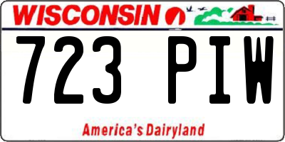 WI license plate 723PIW