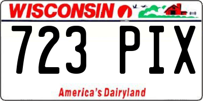 WI license plate 723PIX