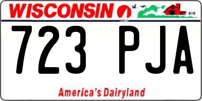 WI license plate 723PJA