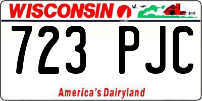 WI license plate 723PJC