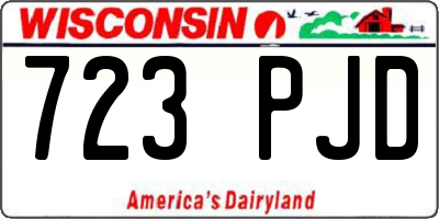 WI license plate 723PJD