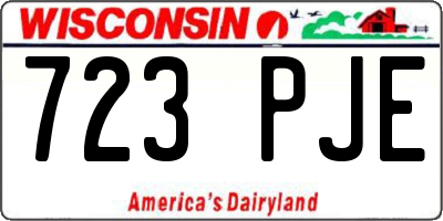 WI license plate 723PJE