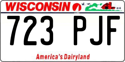 WI license plate 723PJF