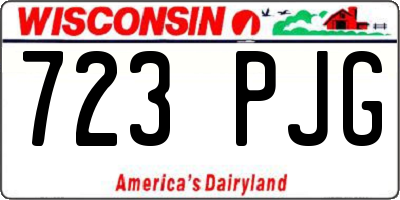 WI license plate 723PJG