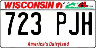 WI license plate 723PJH