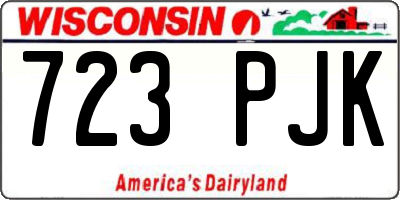 WI license plate 723PJK