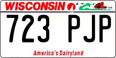 WI license plate 723PJP