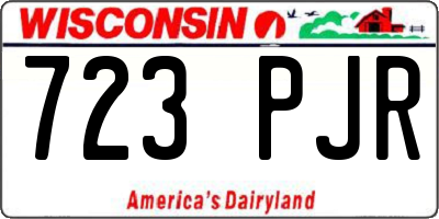 WI license plate 723PJR
