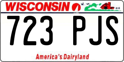 WI license plate 723PJS