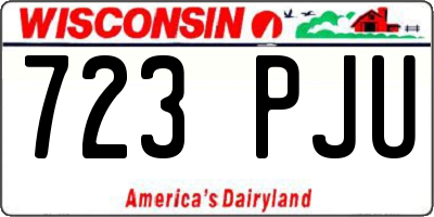 WI license plate 723PJU