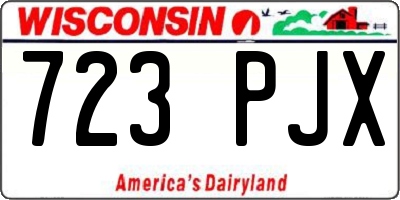 WI license plate 723PJX