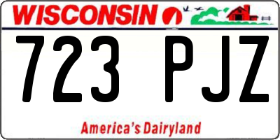 WI license plate 723PJZ