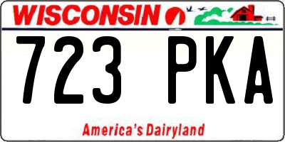 WI license plate 723PKA