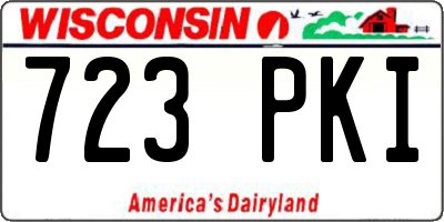 WI license plate 723PKI