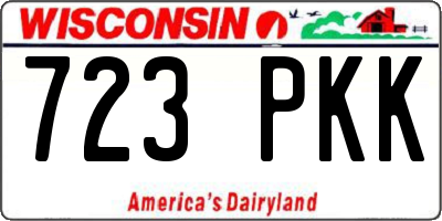 WI license plate 723PKK