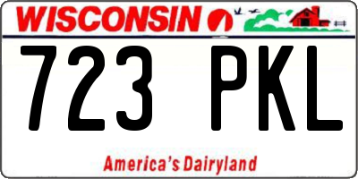 WI license plate 723PKL