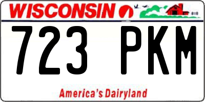 WI license plate 723PKM