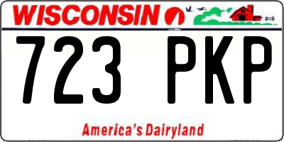 WI license plate 723PKP