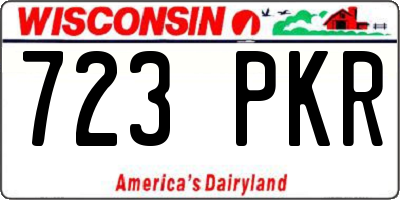 WI license plate 723PKR