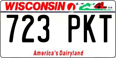 WI license plate 723PKT