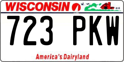 WI license plate 723PKW