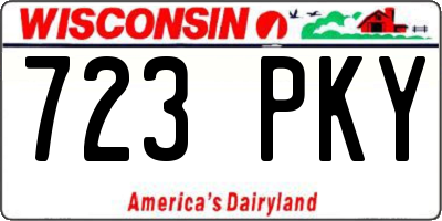 WI license plate 723PKY