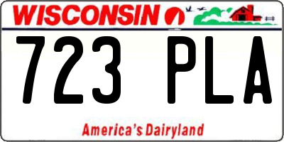 WI license plate 723PLA