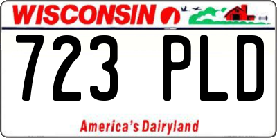 WI license plate 723PLD