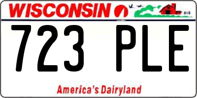 WI license plate 723PLE