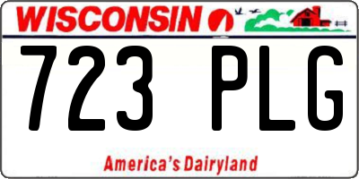 WI license plate 723PLG