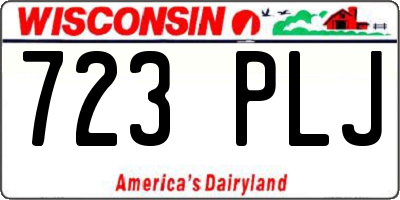 WI license plate 723PLJ