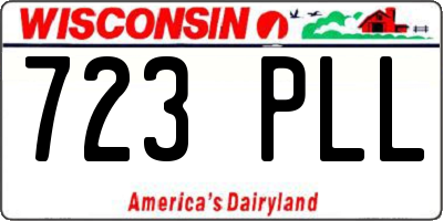 WI license plate 723PLL