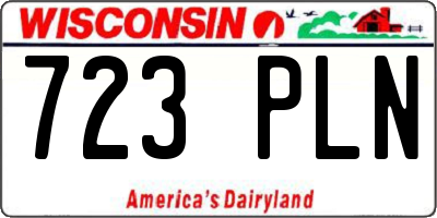 WI license plate 723PLN