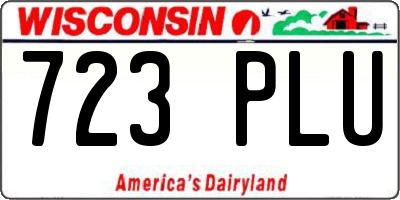 WI license plate 723PLU