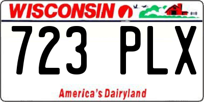 WI license plate 723PLX