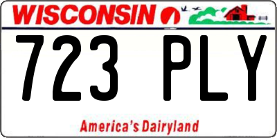 WI license plate 723PLY