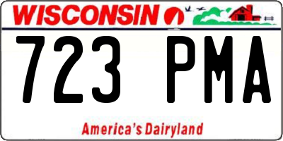 WI license plate 723PMA