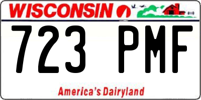 WI license plate 723PMF