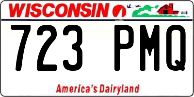 WI license plate 723PMQ