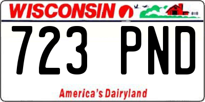 WI license plate 723PND