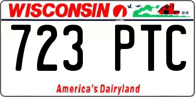 WI license plate 723PTC